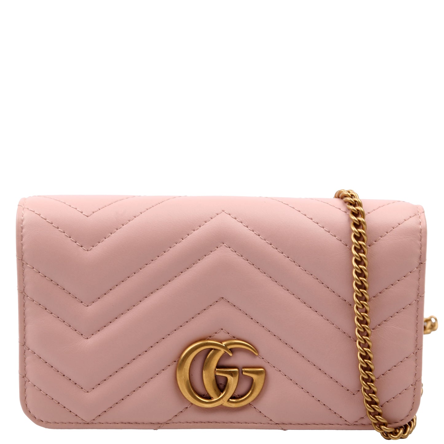 Gucci 488426 GG Marmont Mini Pink Bag