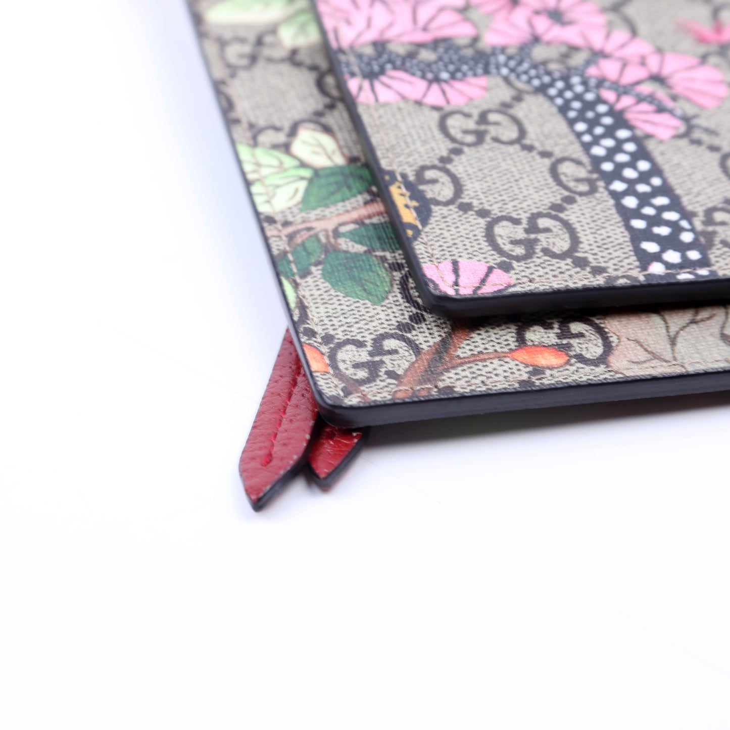 Gucci 454111 GG Supreme Blooms/Bengal Double Zip Shoulder Bag