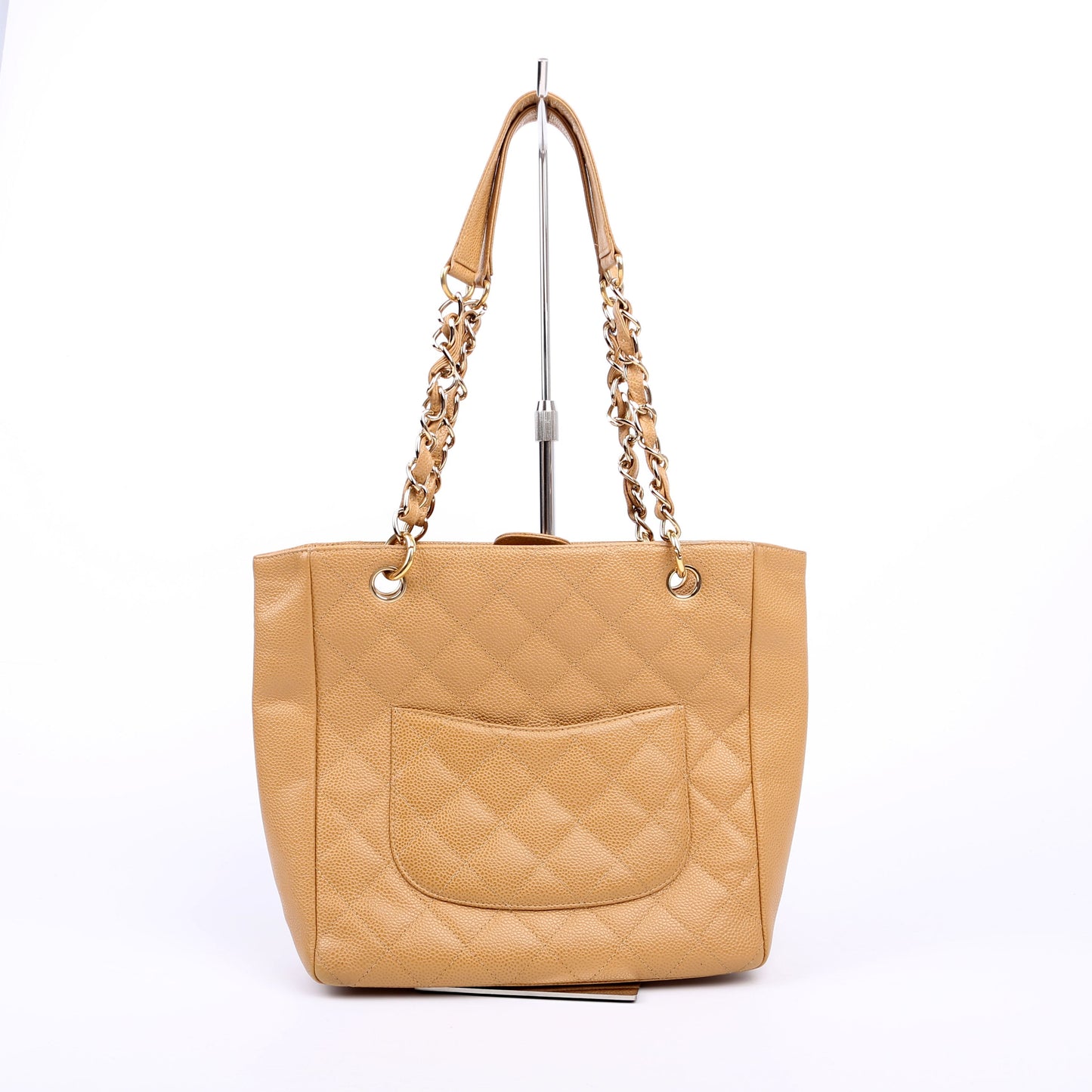 Chanel Petite Shopping Tote Tan Bag