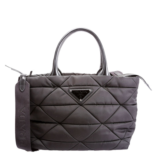 Prada 1BG436 Padded Re-Nylon Small Tote Black Bag