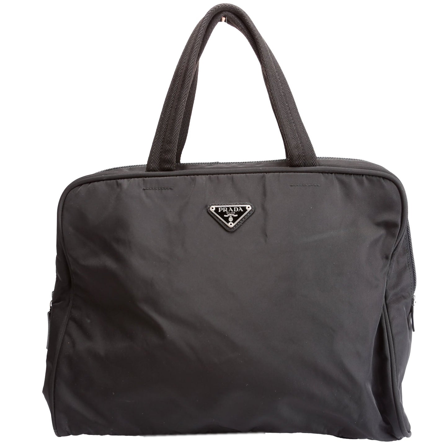Prada Nylon Top Handle Black Bag