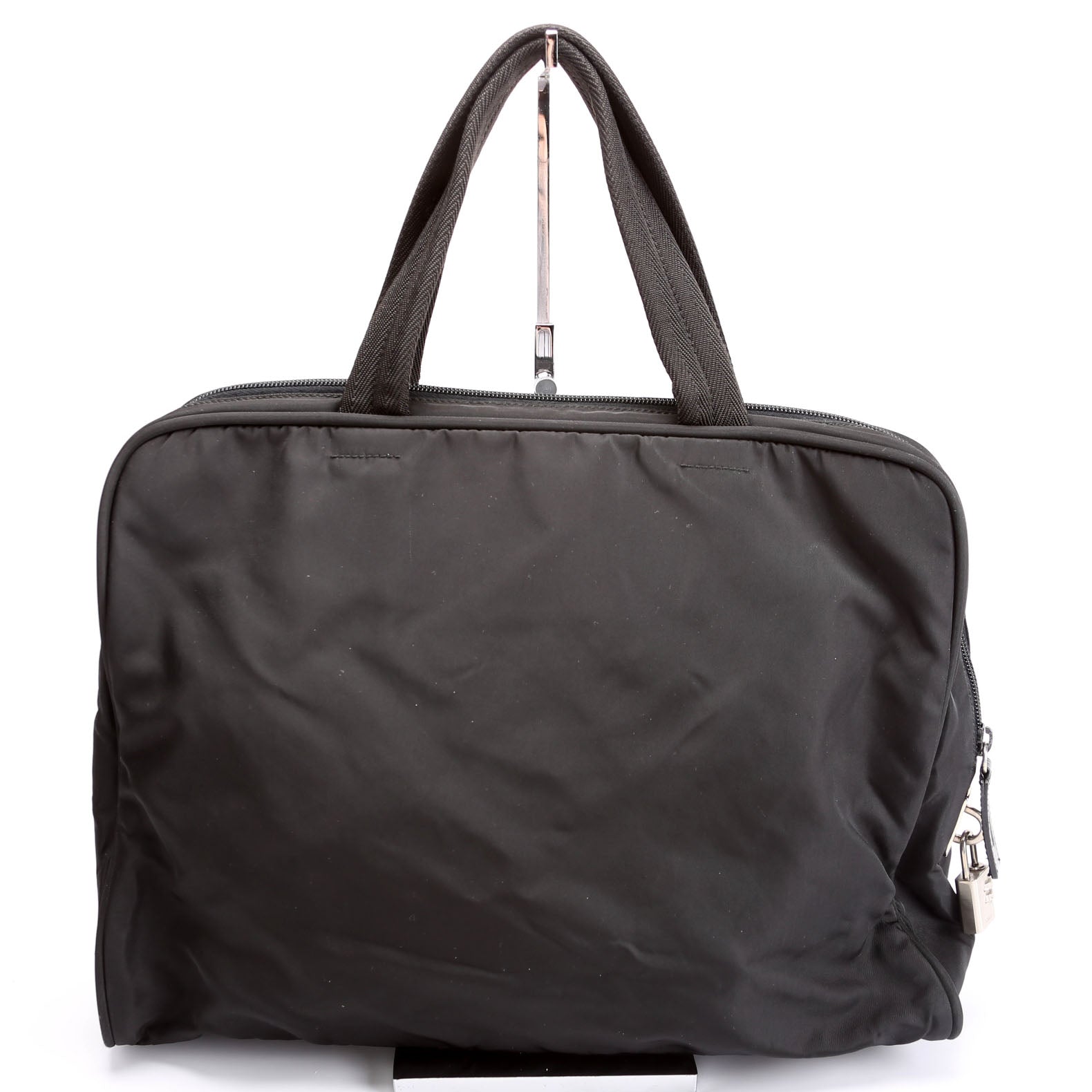 Prada Nylon Top Handle Black Bag