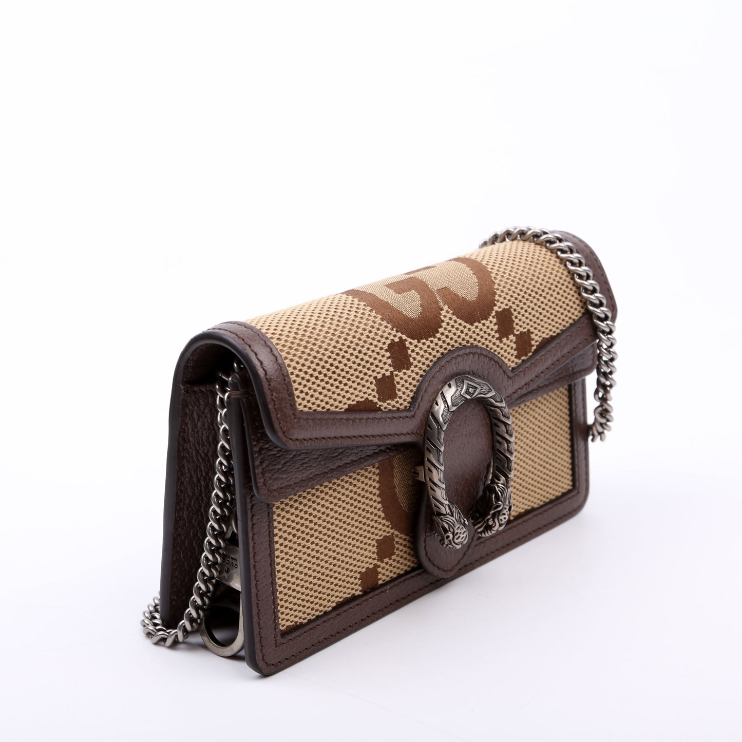Gucci 476432 Dionysus Jumbo GG Super Mini Brown Bag