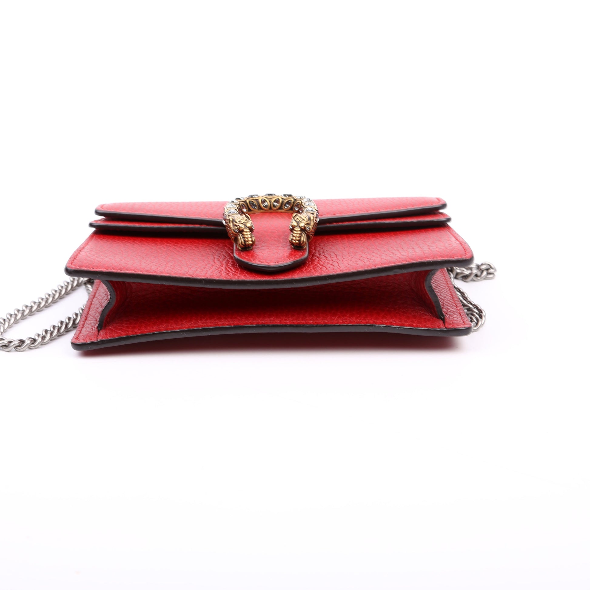 Gucci 476432 Dionysus Leather Super Mini Red Bag