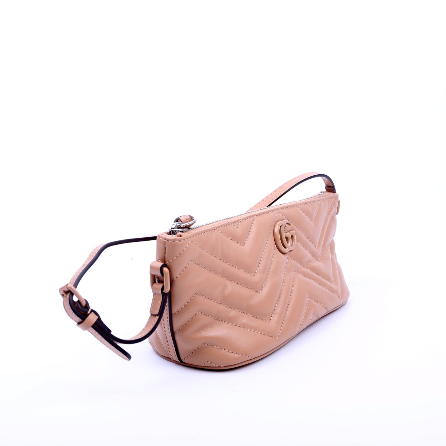 Gucci 739166 Marmont Sling Mini Shoulder Tan Bag