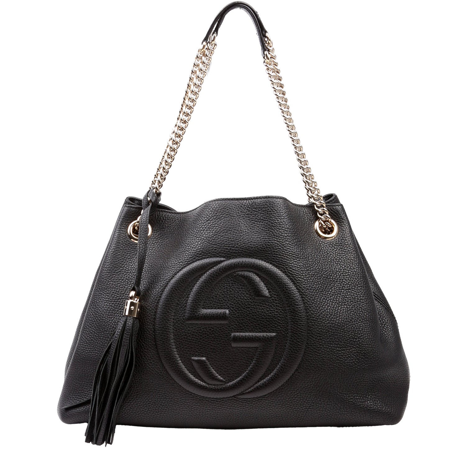 Gucci 536196 Soho Chain Tote Newer Black Bag