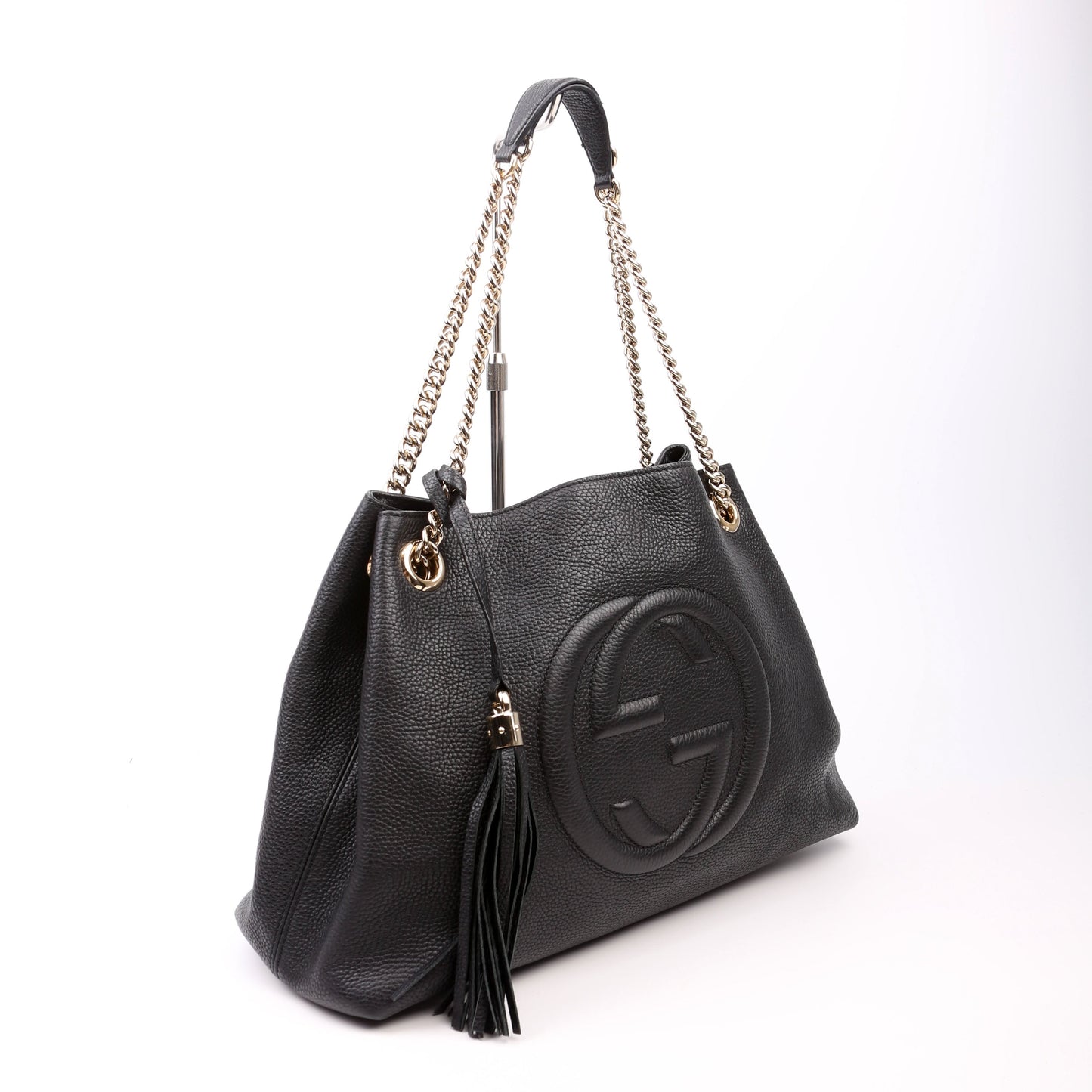 Gucci 536196 Soho Chain Tote Newer Black Bag