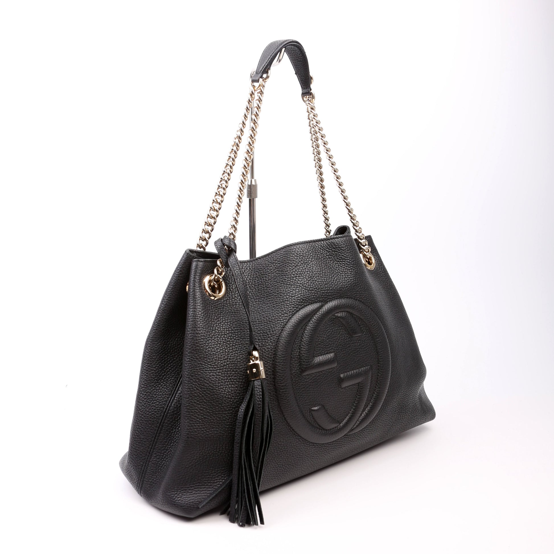 Gucci 536196 Soho Chain Tote Newer Black Bag