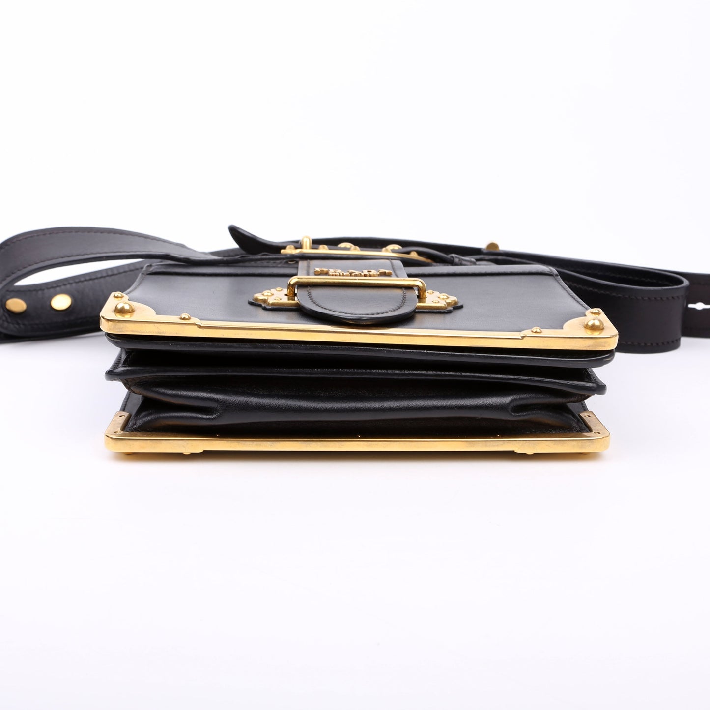 Prada Cahier Small Calfskin Black Bag