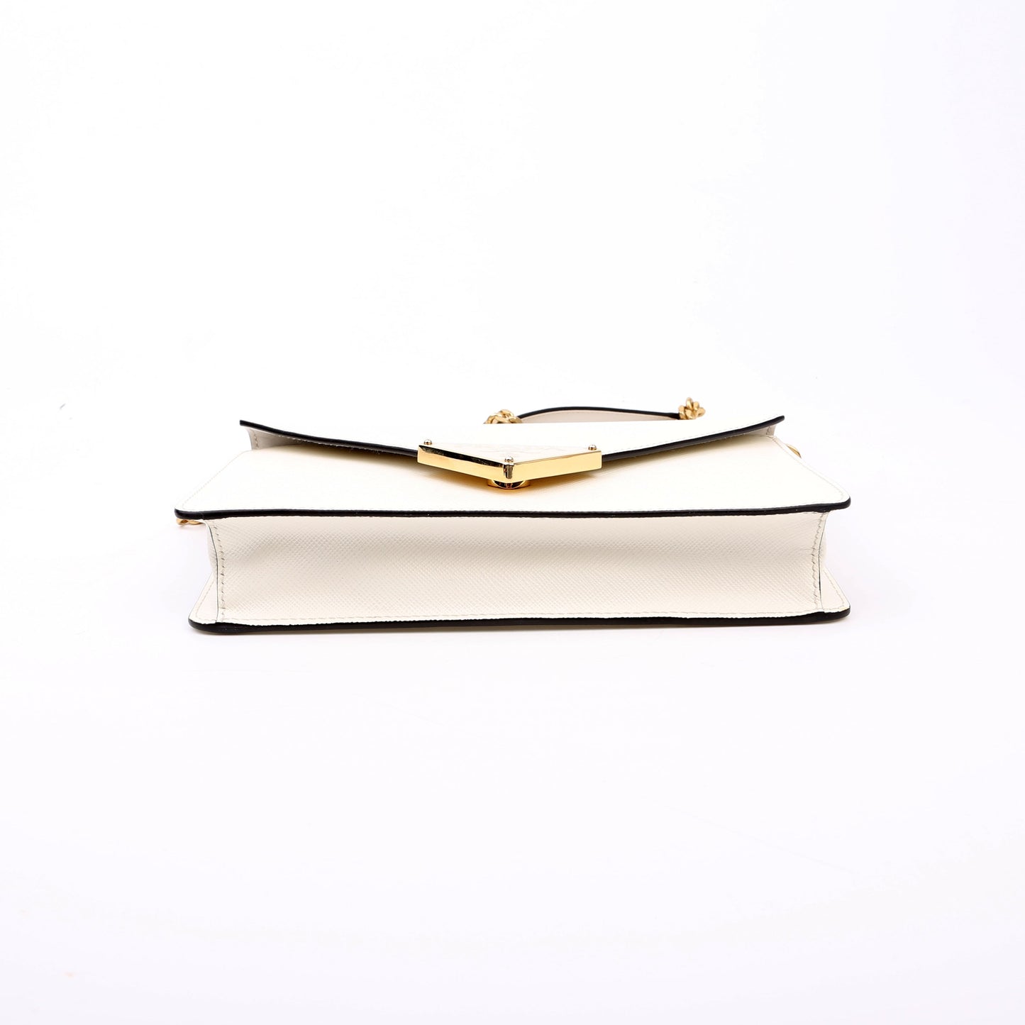 Prada Triangle Envelope Saffiano White Bag