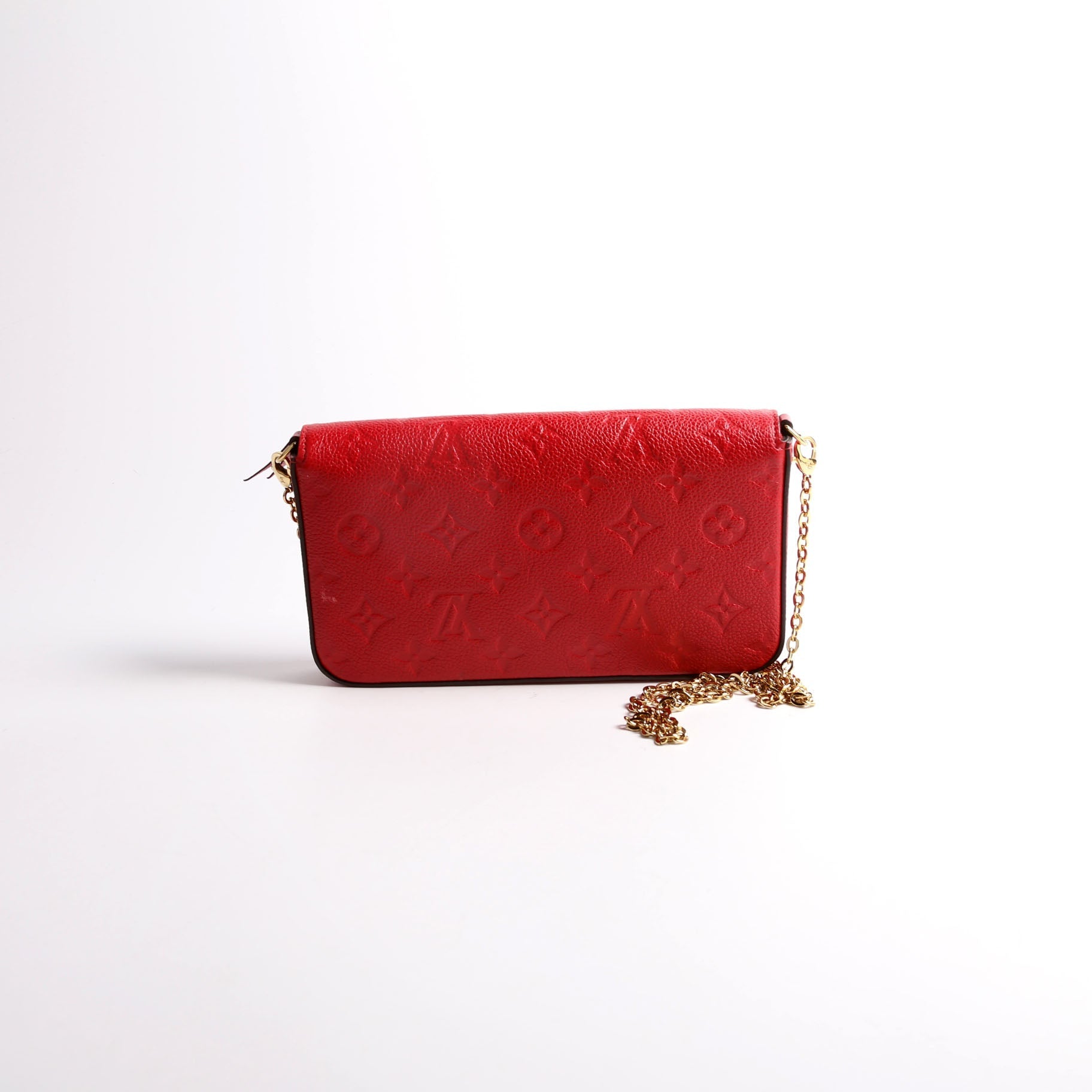 Louis Vuitton Pochette Felicie Empreinte Red/Gold