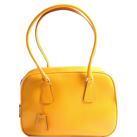 Prada Cinghialge Sport Bowler Yellow Bag