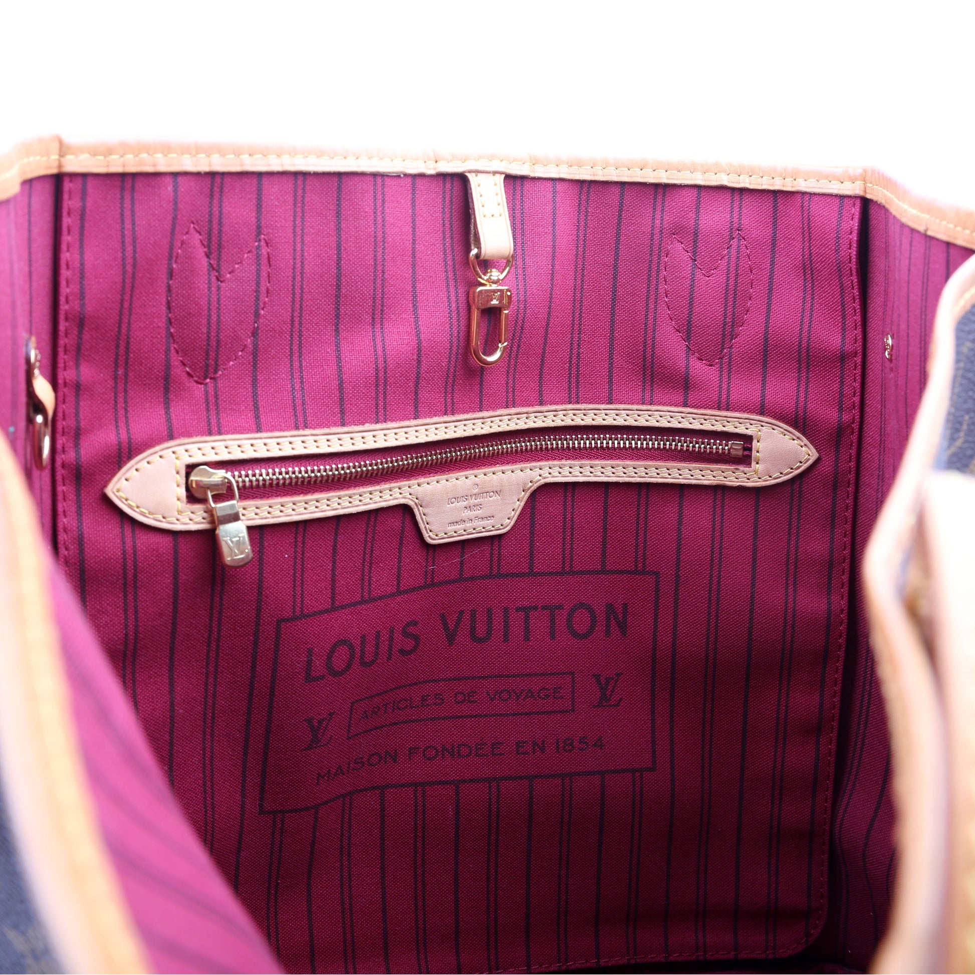 Louis Vuitton Neverfull With Wallet MM Monogram Berry