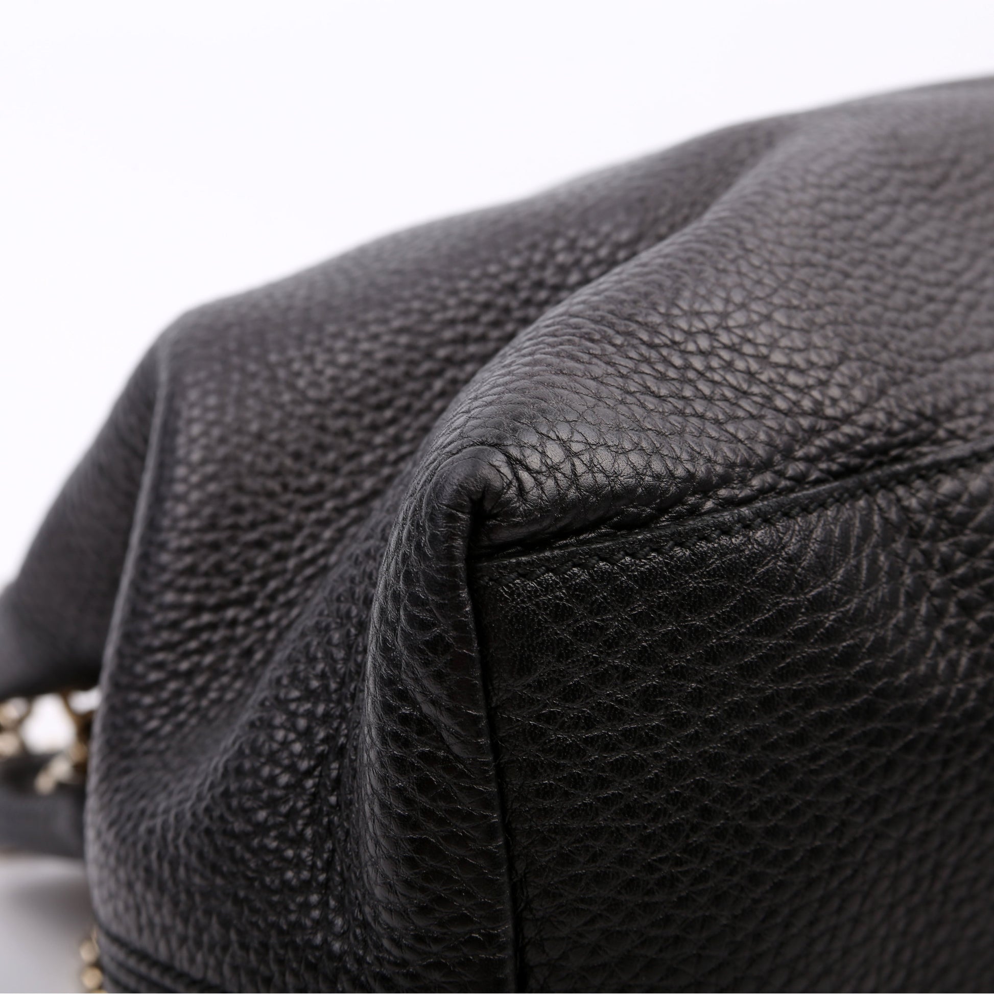 Gucci 308982 Soho Leather Shoulder Medium Black Bag