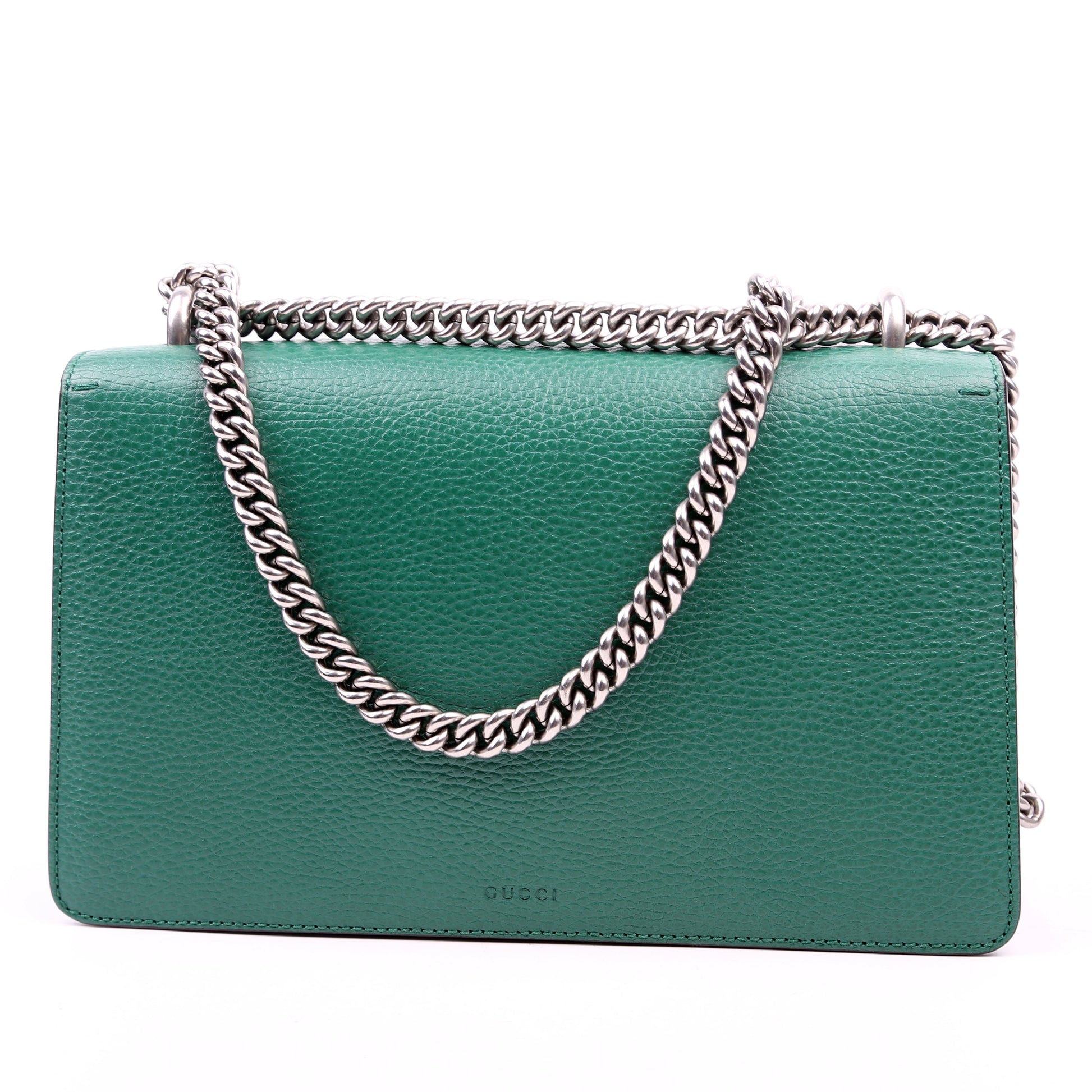 Gucci 400249 Dionysus Leather Shoulder Small Green Bag