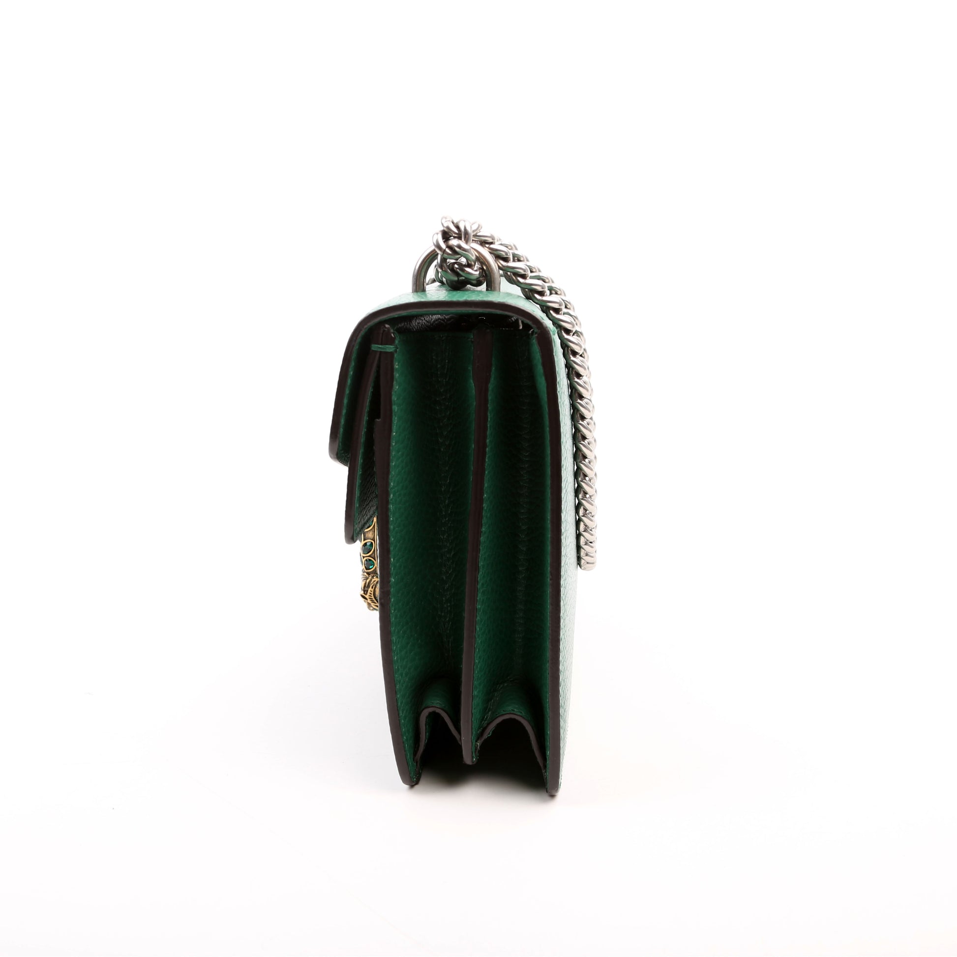 Gucci 400249 Dionysus Leather Shoulder Small Green Bag