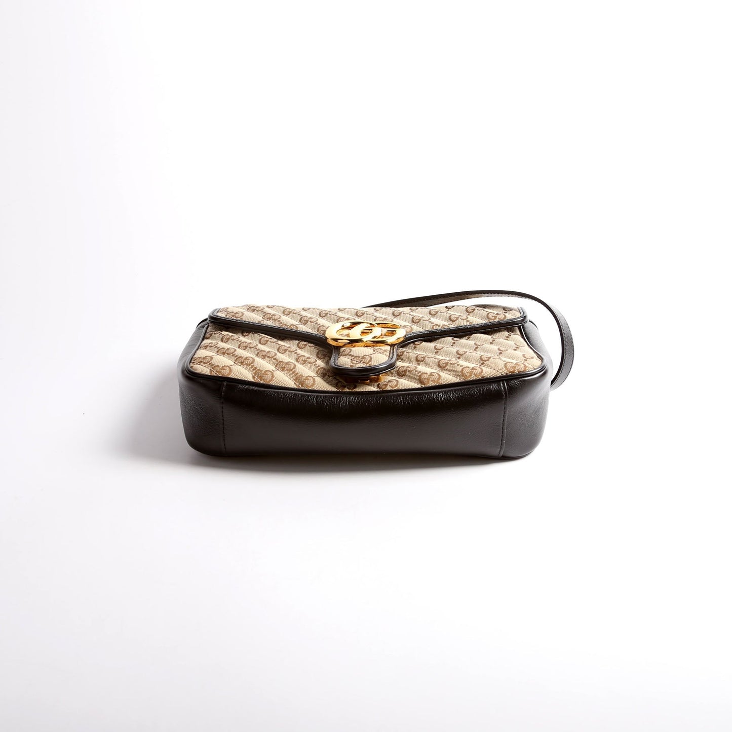 Gucci 443497 Marmont GG Canvas Shoulder Small Flap Bag
