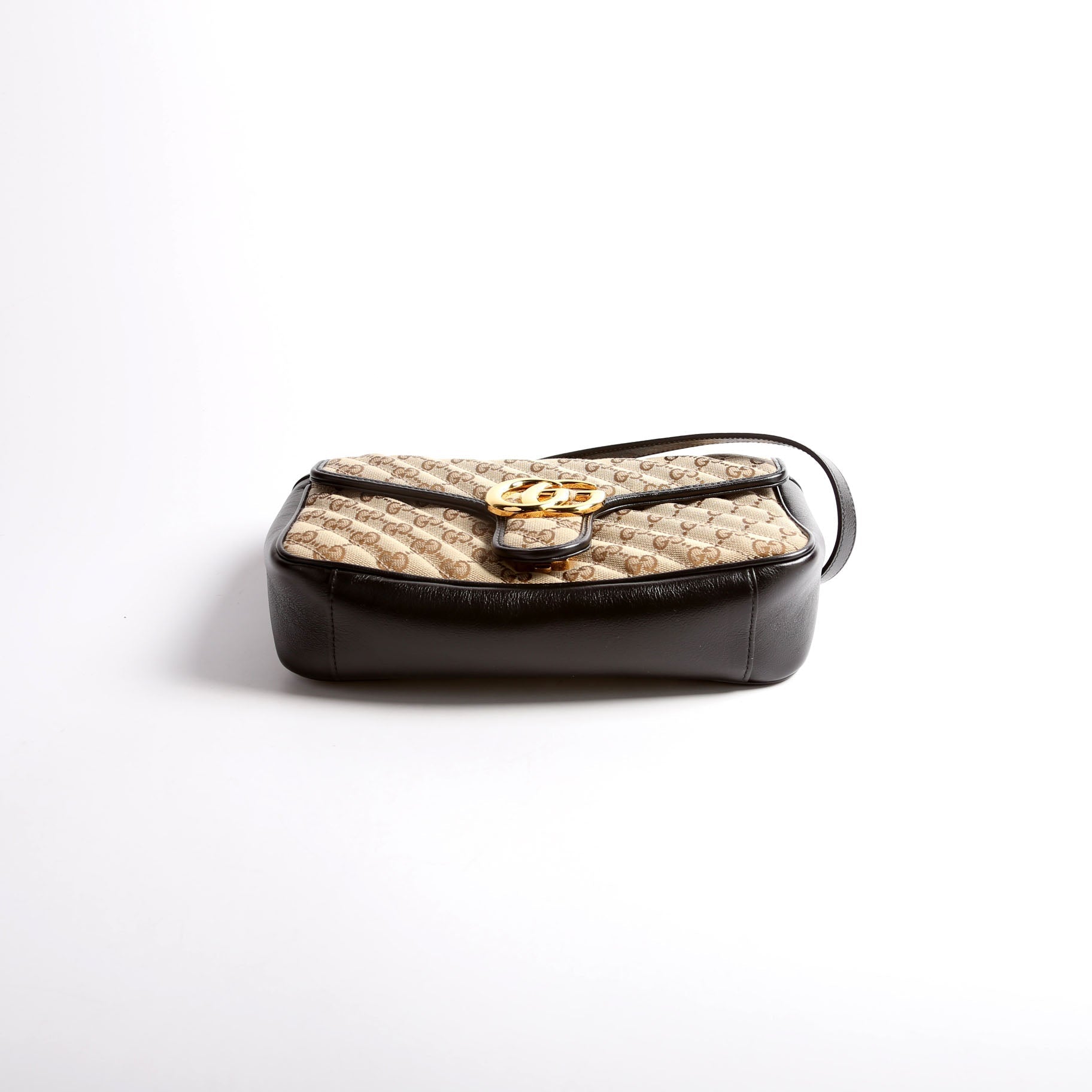 Gucci 443497 Marmont GG Canvas Shoulder Small Flap Bag