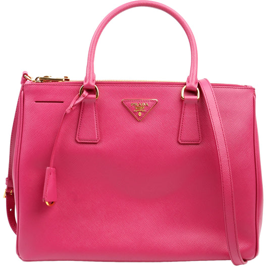 Prada Saffiano Lux Medium Galleria Pink Bag