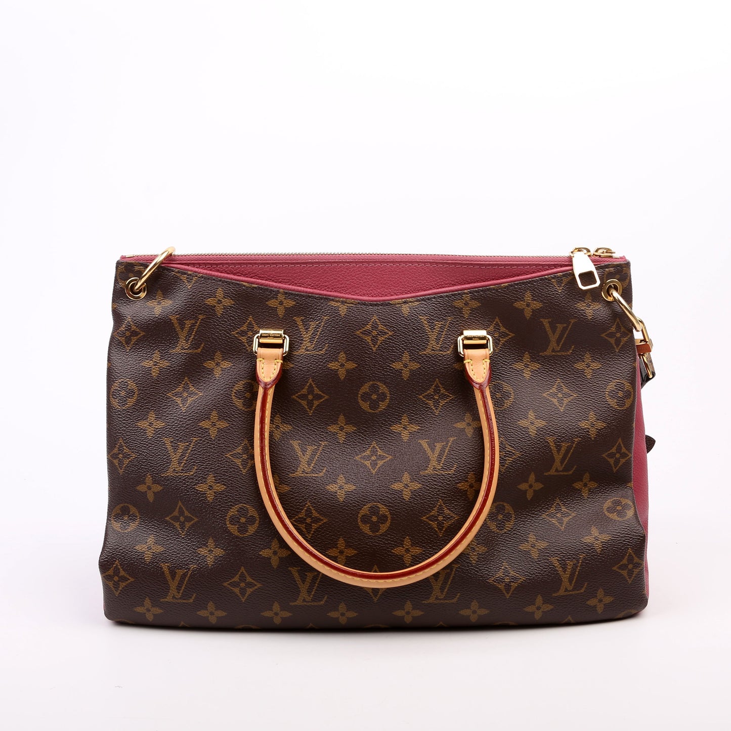 Louis Vuitton Pallas Tote Monogram Leather Side Mauve