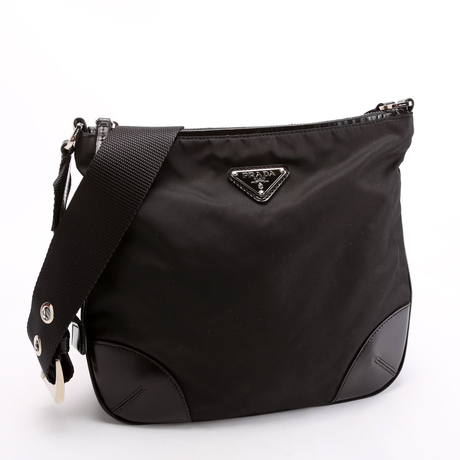 Prada BT0326 Nylon Shoulder Black Bag