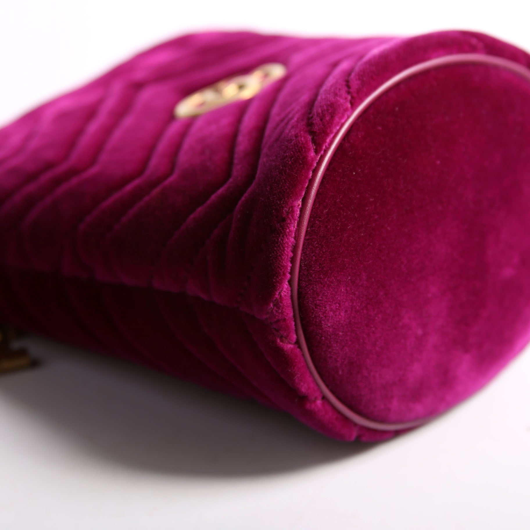 Gucci 575163 Velvet Marmont Mini Bucket Purple Bag