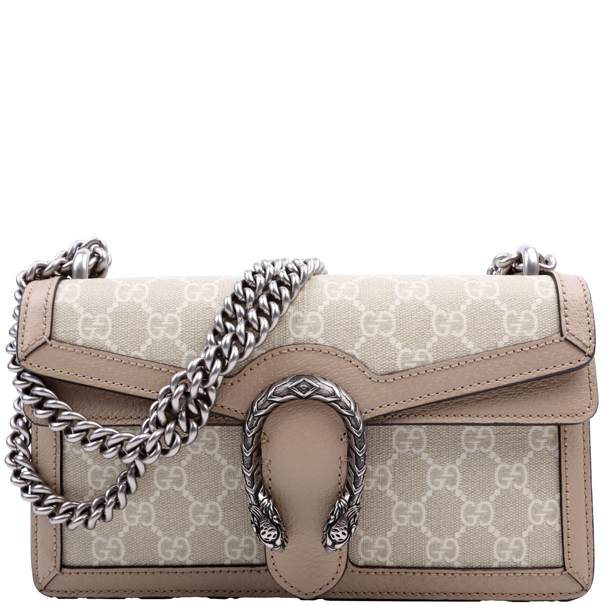 Gucci 499623 Dionysus Small GG Supreme Beige Bag