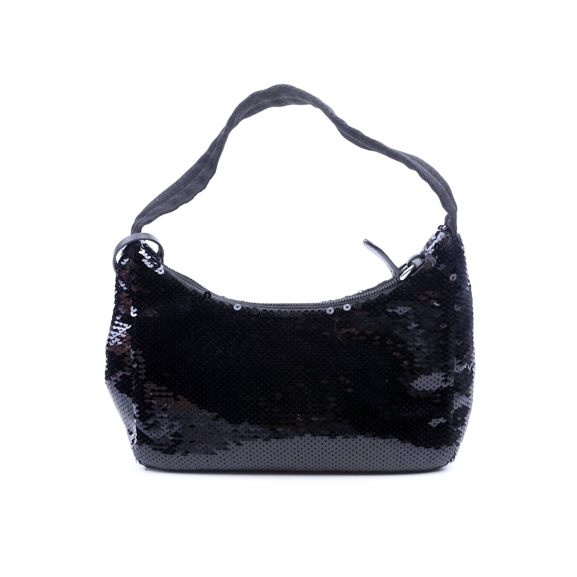 Prada Re-Edition 2000 Sequin Mini Black/White Bag