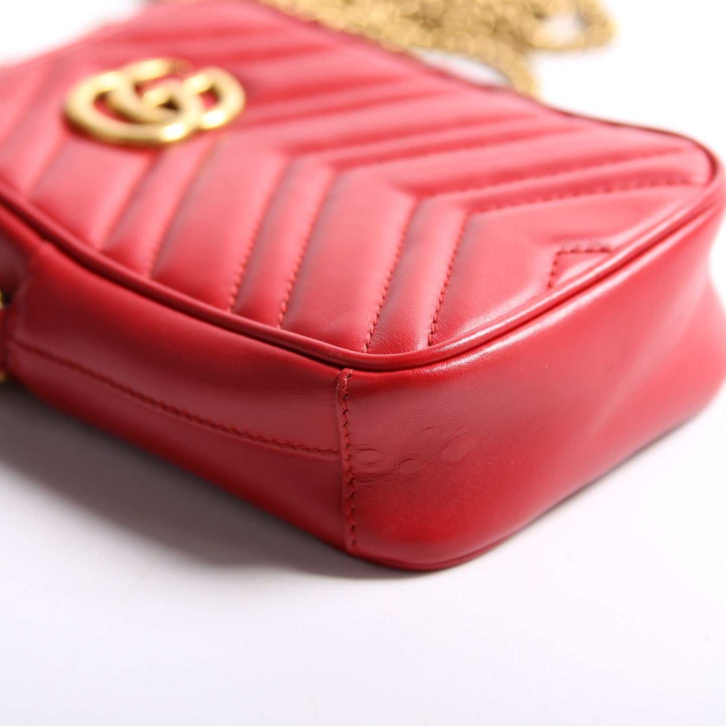 Gucci 598597 GG Marmont Mini Red Bag