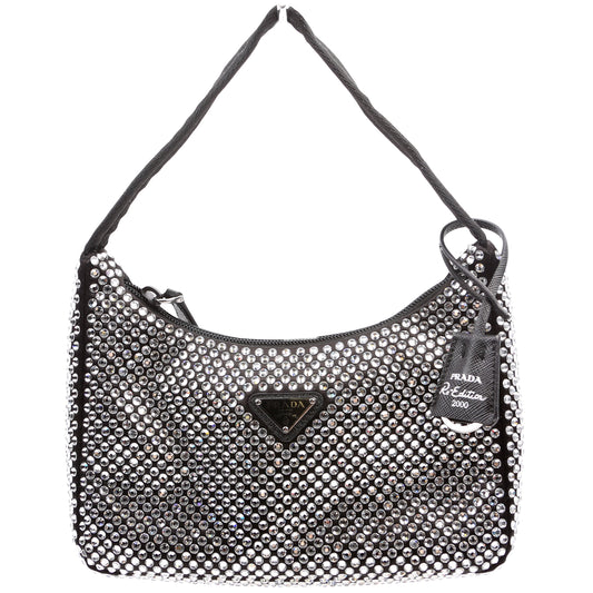 Prada Satin Crystal Re-edition 2000 Mini Bag