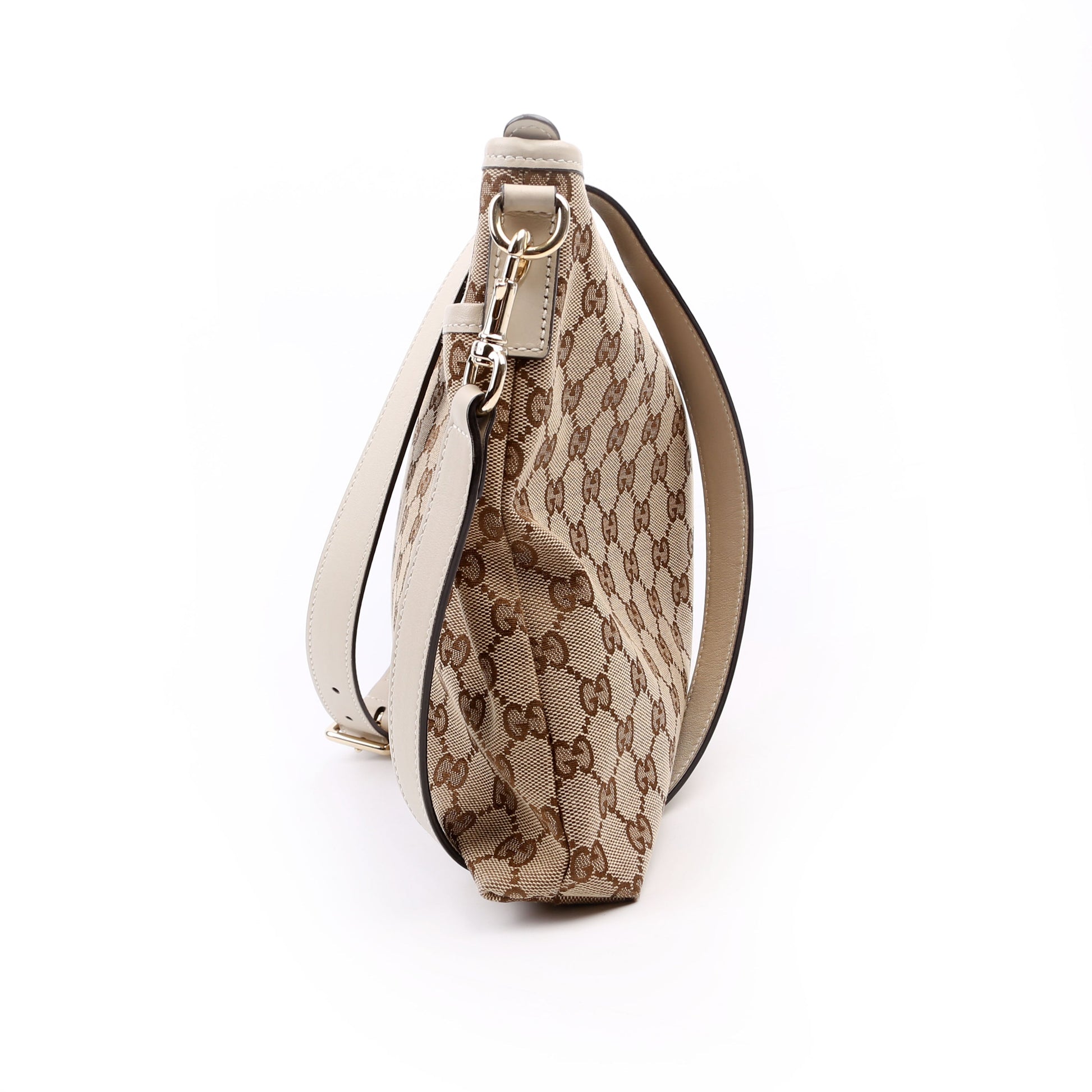 Gucci 388924 GG Canvas Crossbody White Bag
