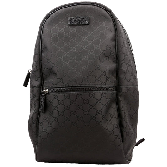 Gucci 449181 GG Nylon Slim Backpack Black Bag