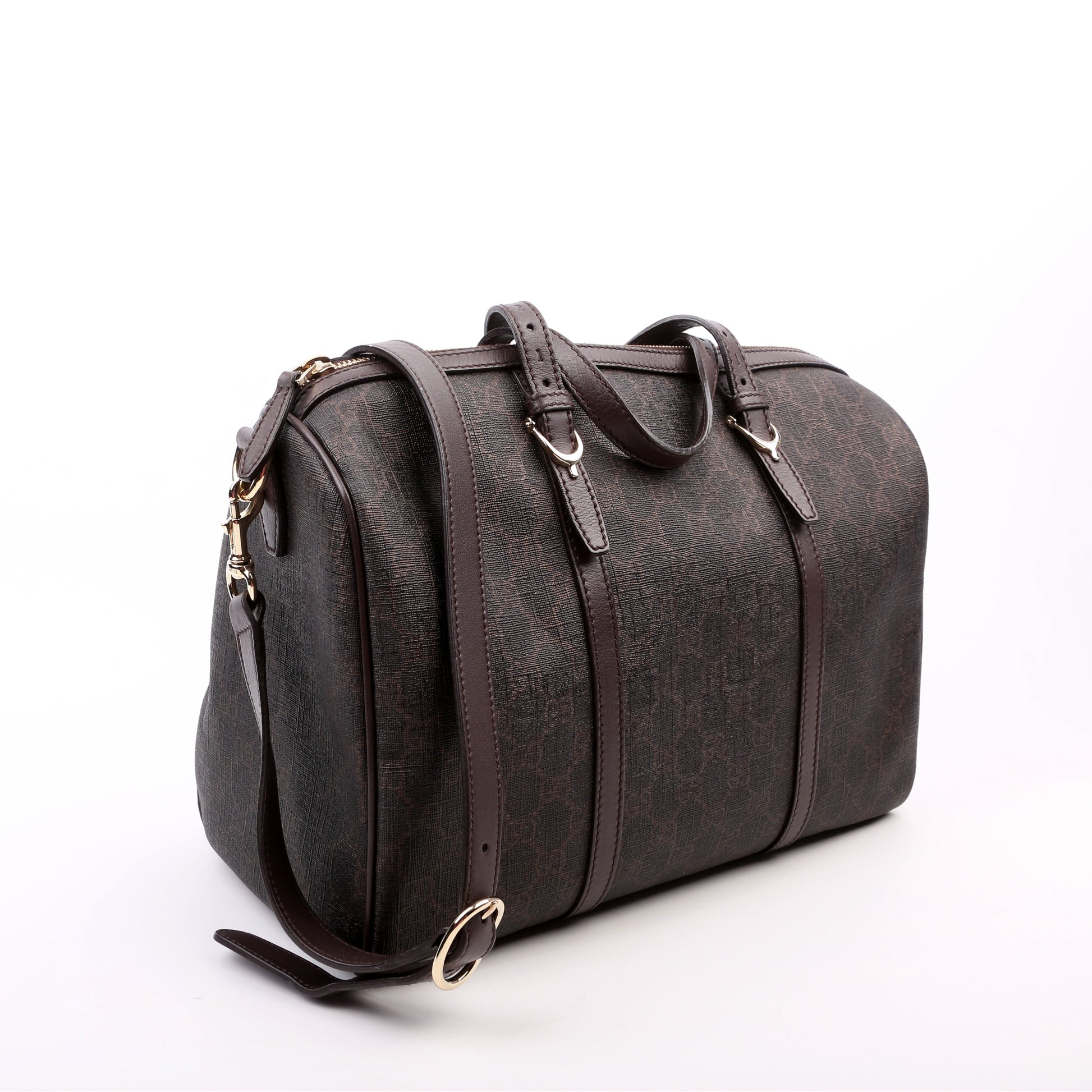 Gucci 322231 GG Supreme Boston Brown Bag