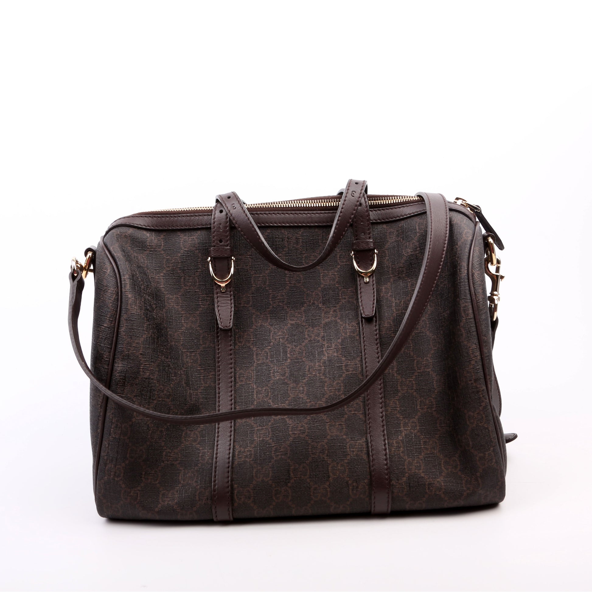 Gucci 322231 GG Supreme Boston Brown Bag
