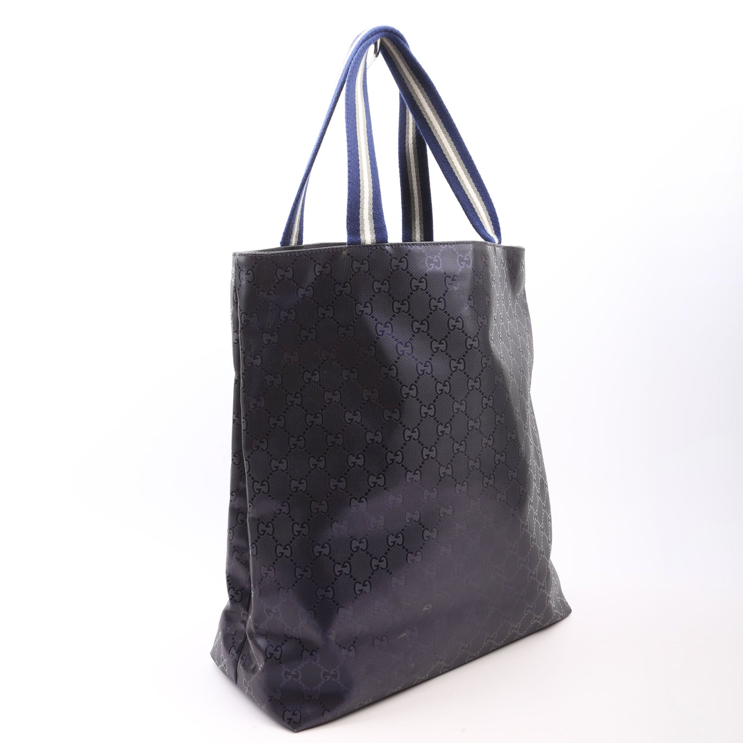 Gucci 337906 GG Imprime Tote Blue Bag