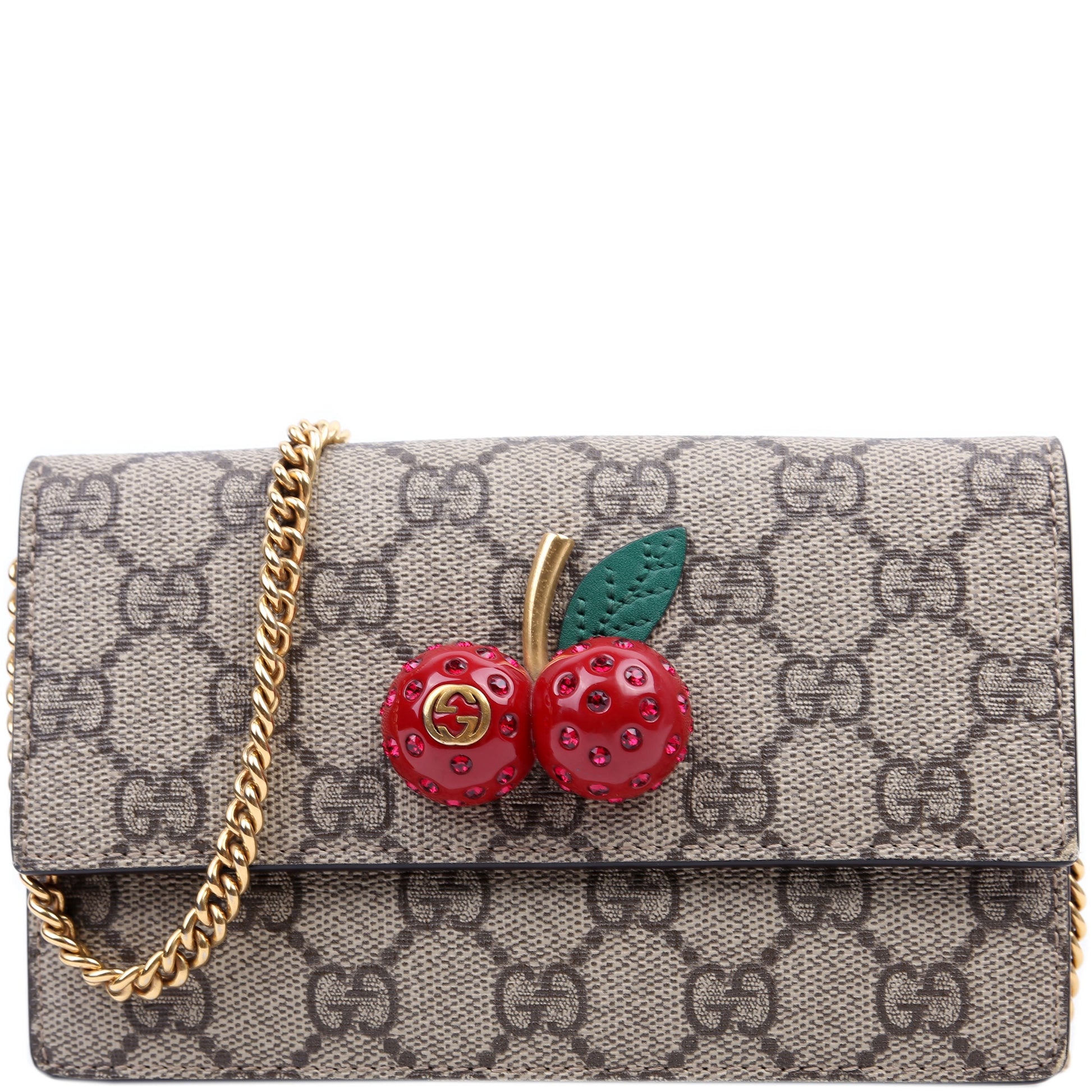 Gucci 481291 GG Supreme Cherries Mini Bag