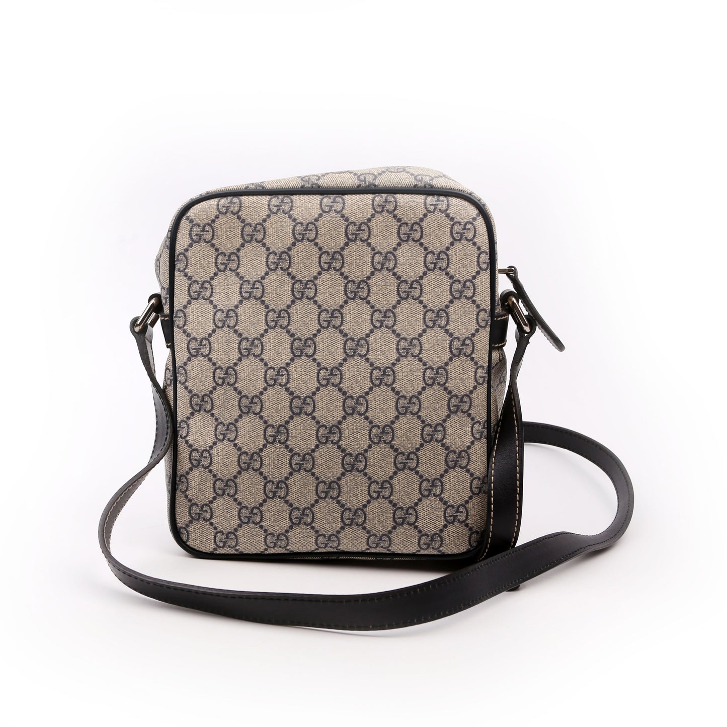 Gucci 233268 GG Supreme Shoulder Beige/Black Bag