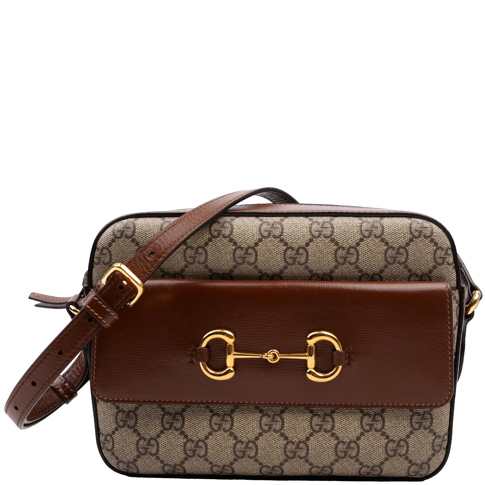 Gucci 645454 Horsebit 1955 Small Crossbody Brown Bag
