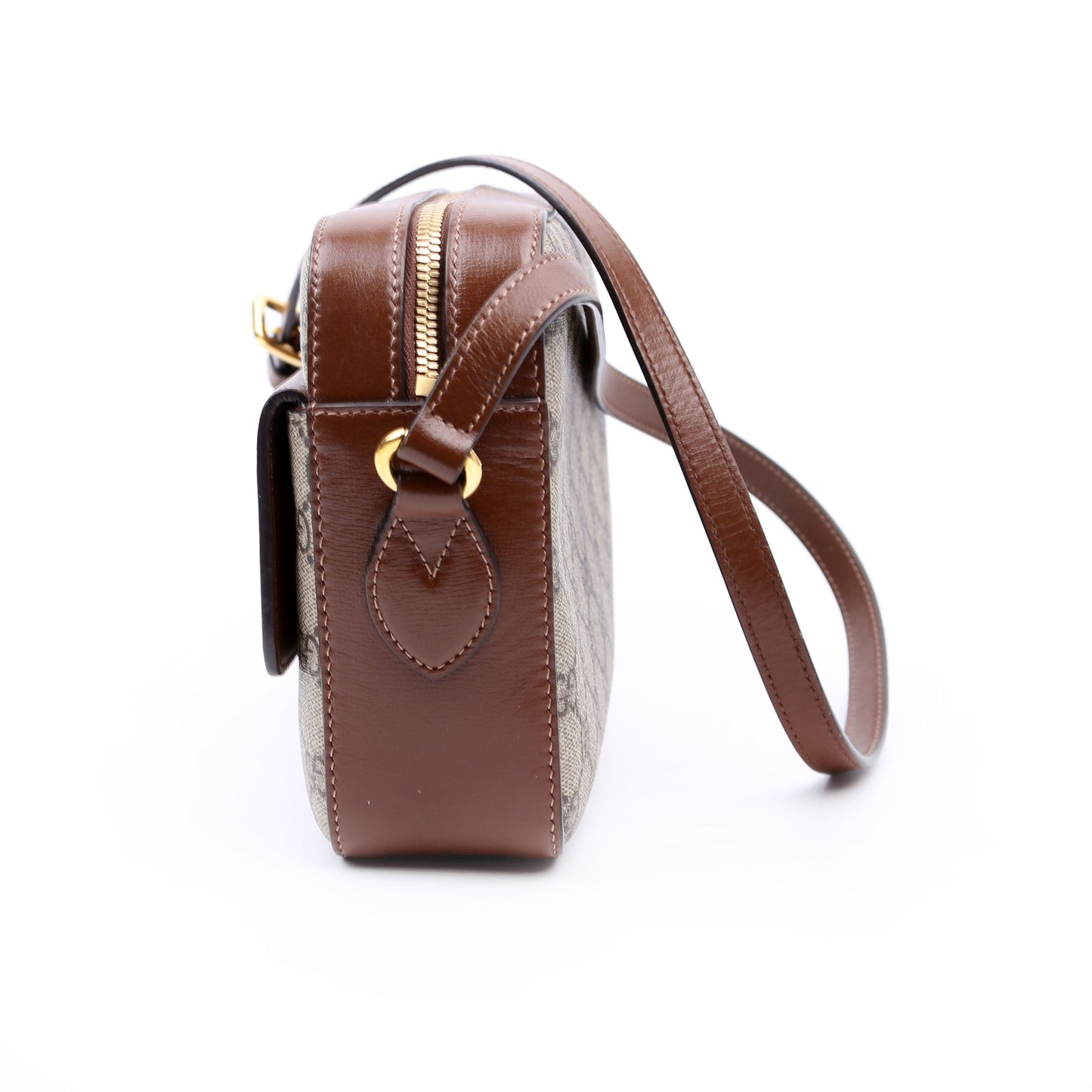 Gucci 645454 Horsebit 1955 Small Crossbody Brown Bag