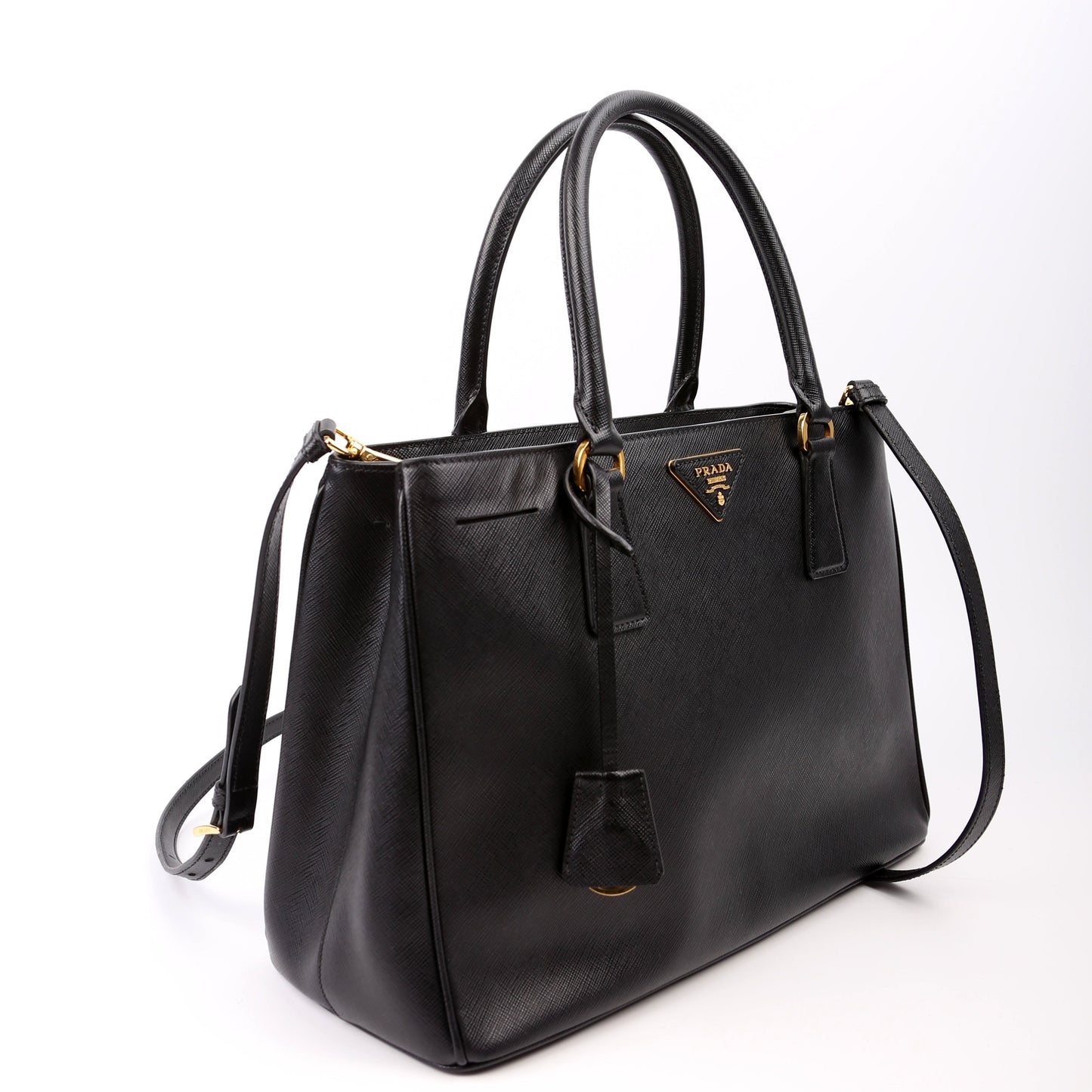 Prada Saffiano Galleria Large Black Bag - Style 3