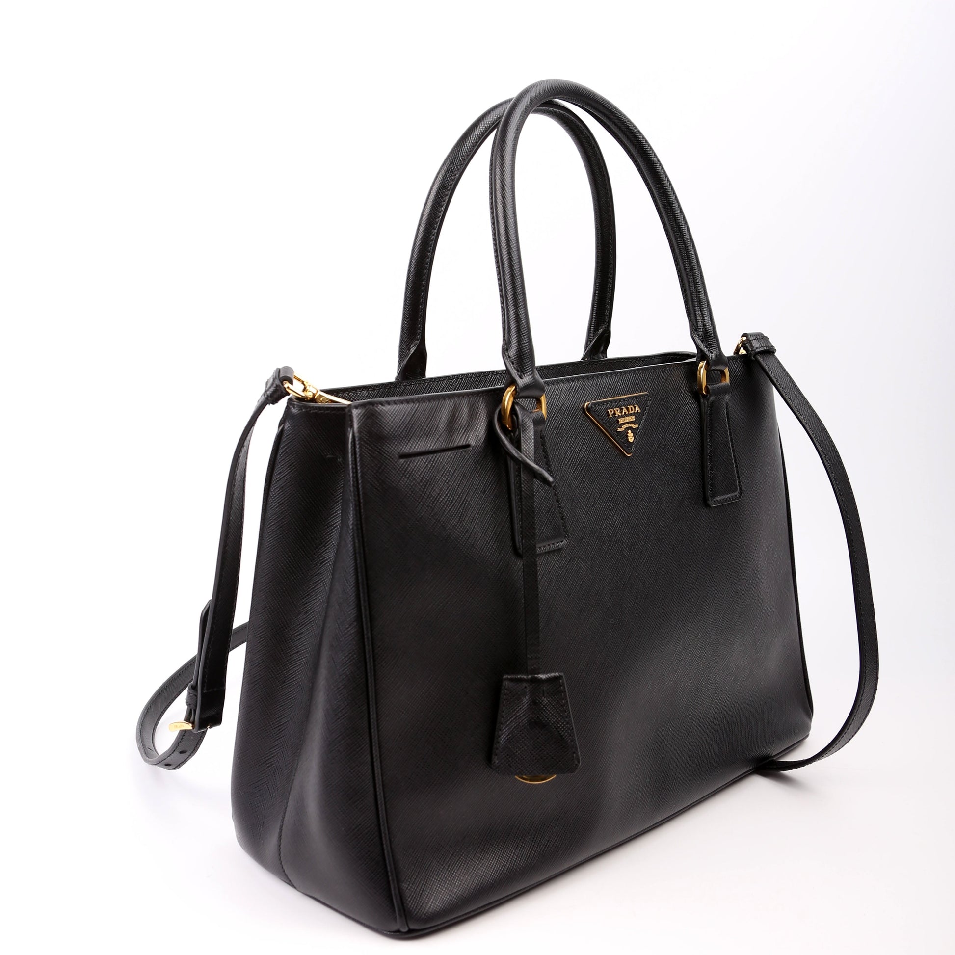 Prada Saffiano Galleria Large Black Bag - Style 3