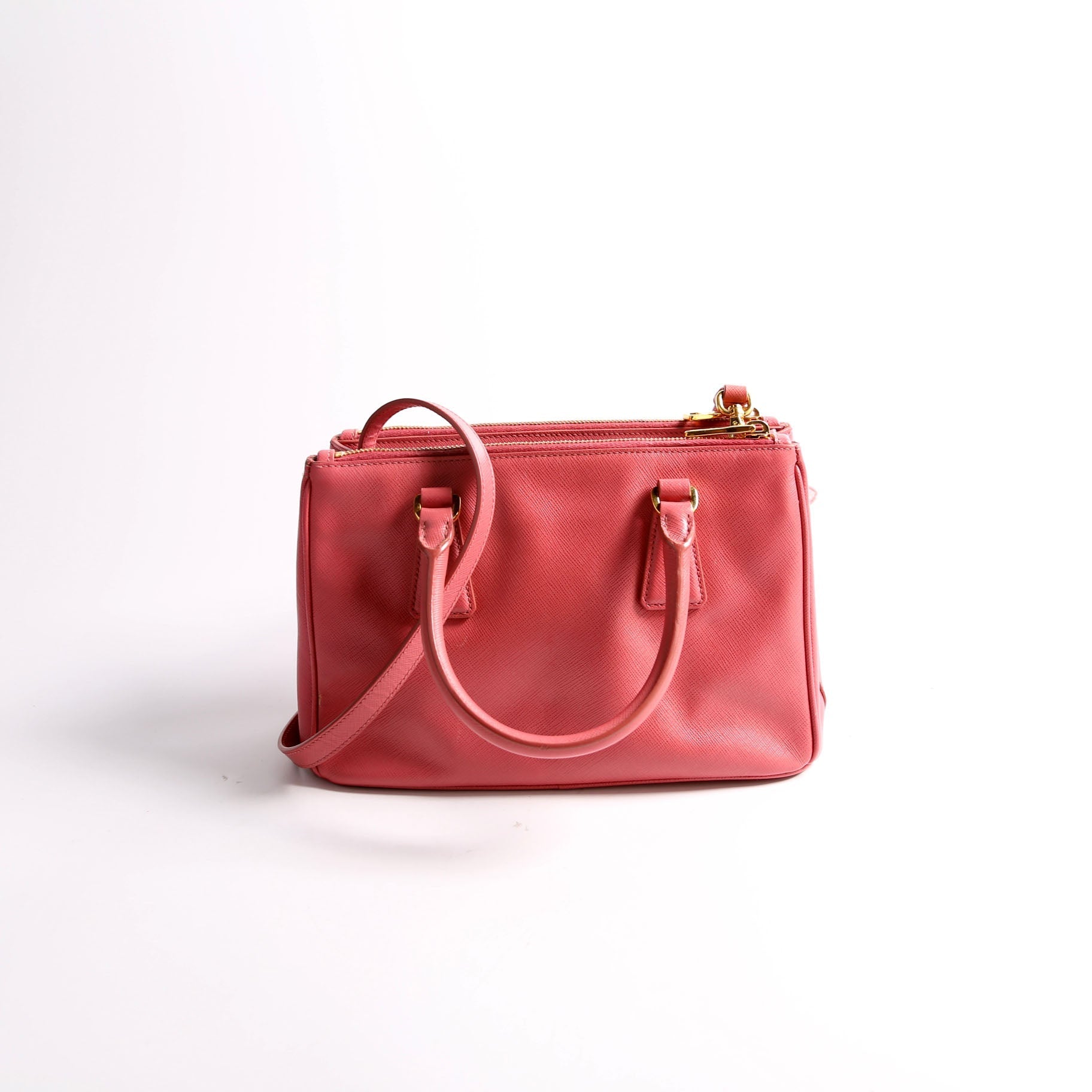 Prada Saffiano Galleria Small Pink Bag - Style 2