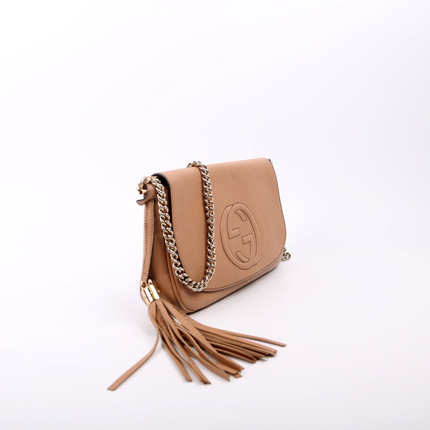 Gucci 336752 Soho Chain Crossbody Medium Tan Bag