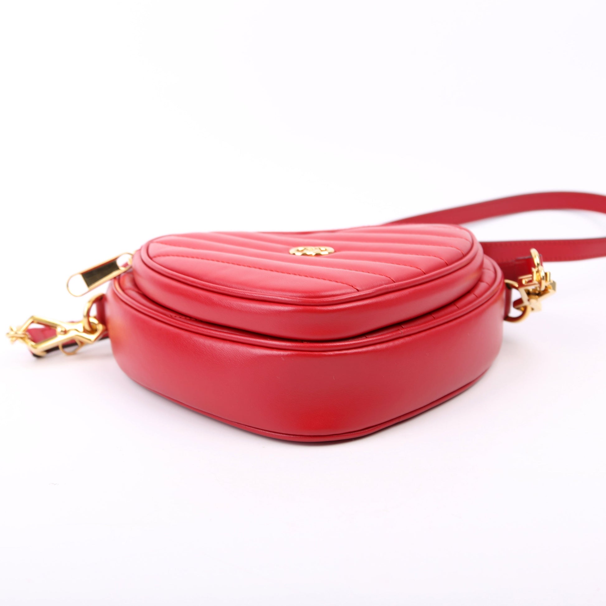 Gucci 751628 Interlocking G Mini Heart Red Bag
