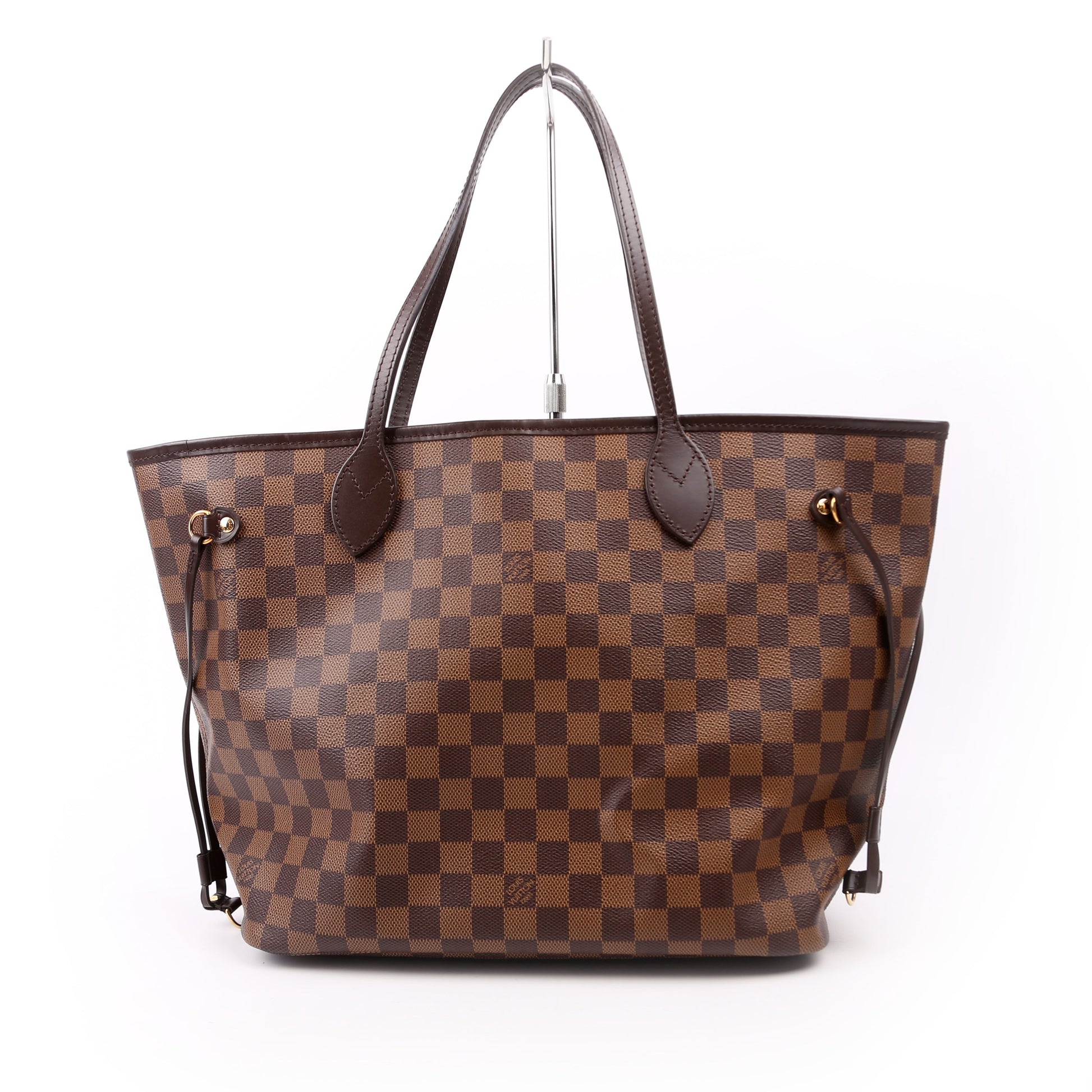 Louis Vuitton Neverfull With Wallet MM Damier Ebene Red
