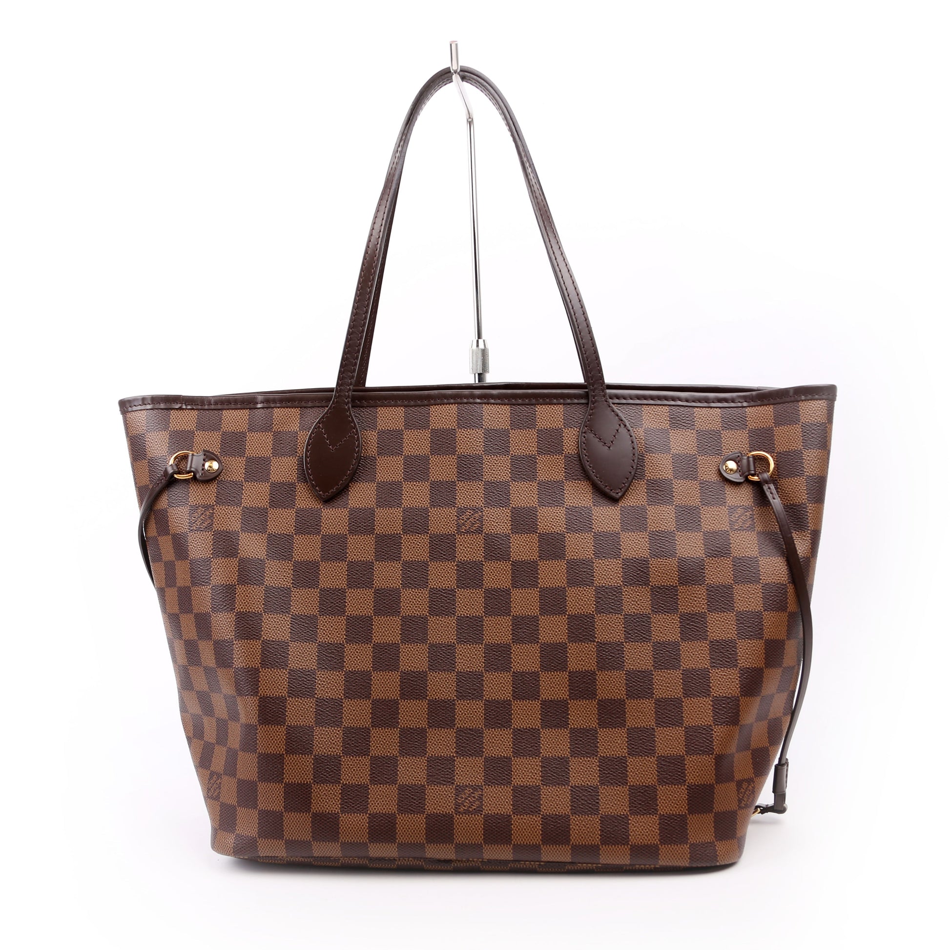 Louis Vuitton Neverfull With Wallet MM Damier Ebene Red