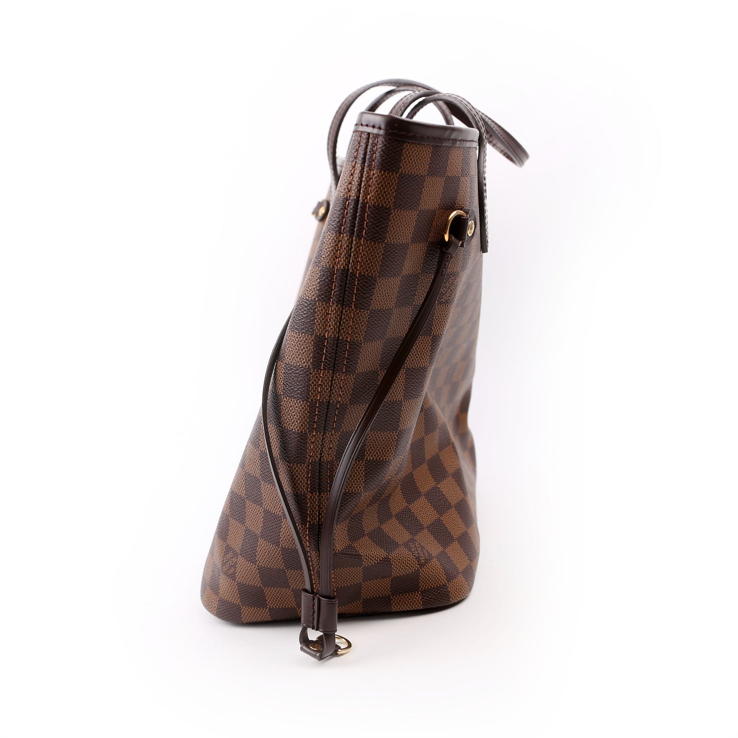 Louis Vuitton Neverfull With Wallet MM Damier Ebene Red