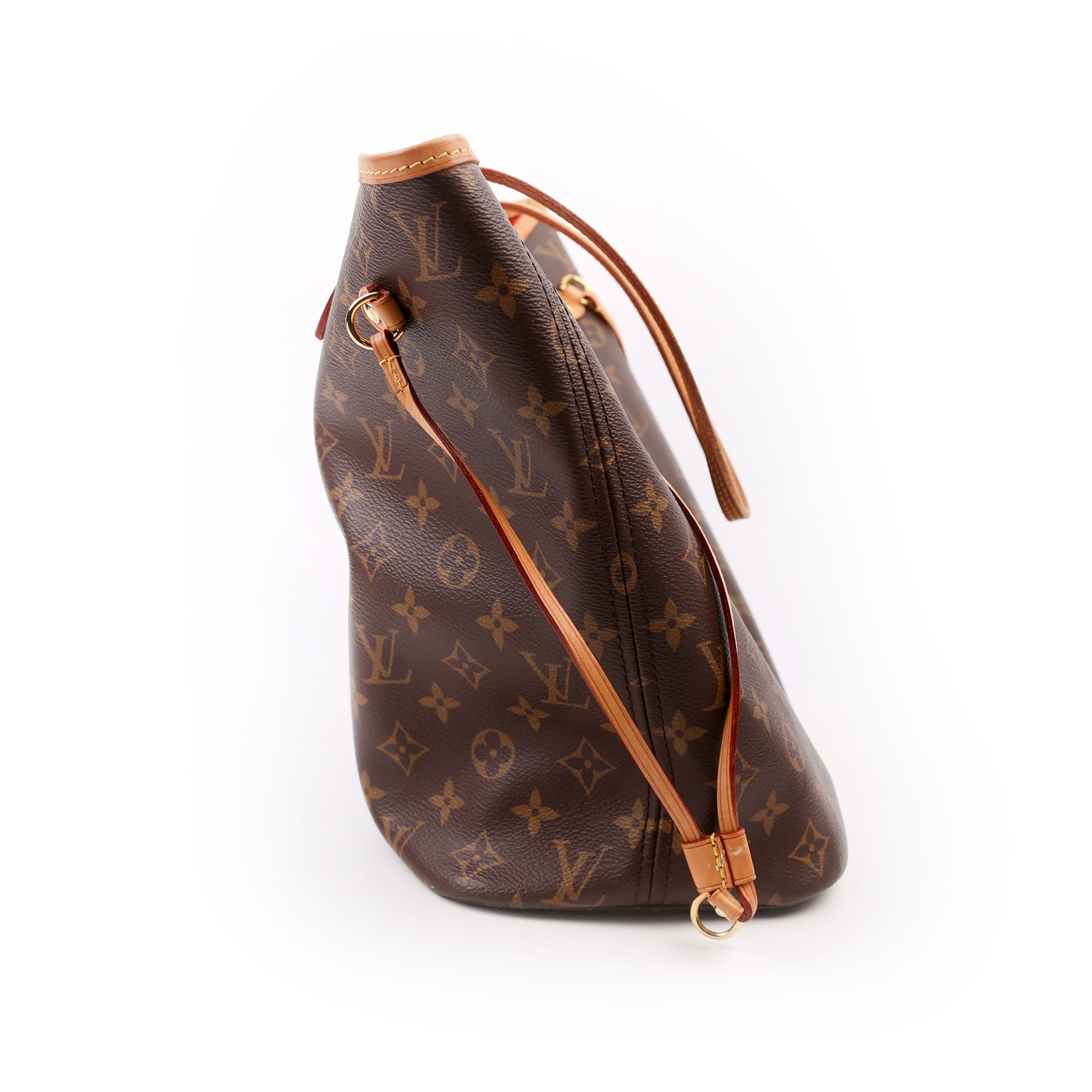 Louis Vuitton Neverfull With Wallet MM Monogram Red