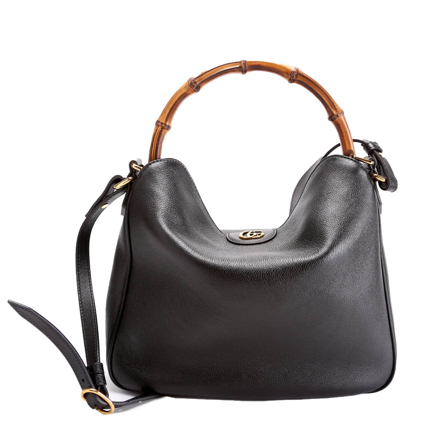 Gucci 746124 Diana Bamboo Shoulder Medium Black Bag