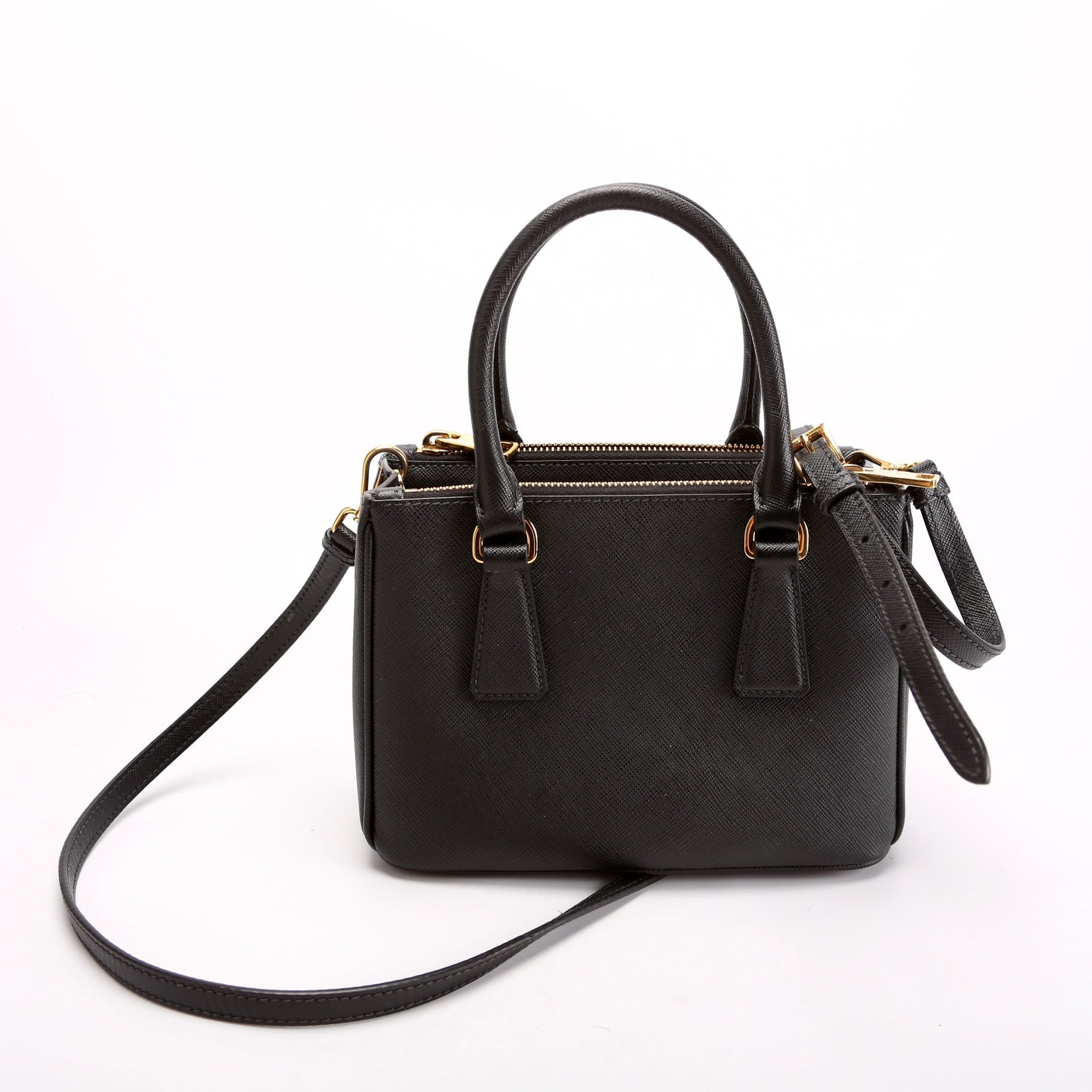Prada 1BA906 Saffiano Lux Galleria Mini Black Bag